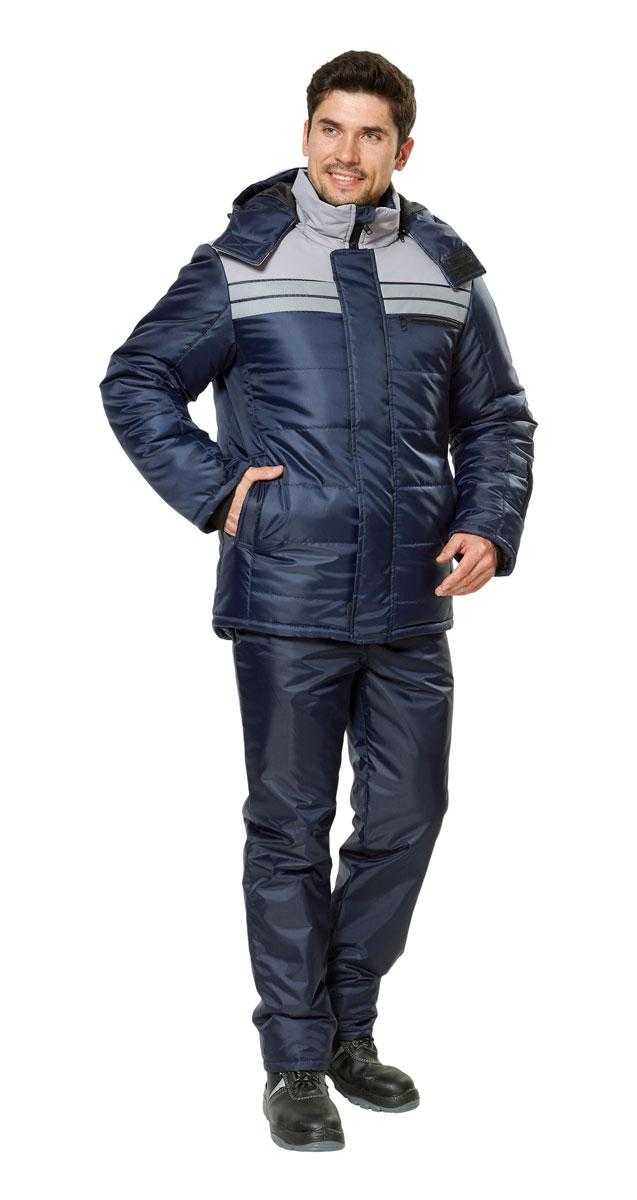 Куртка рабочая мужская зимняя Эребус New цвет темно-синий/серый  .