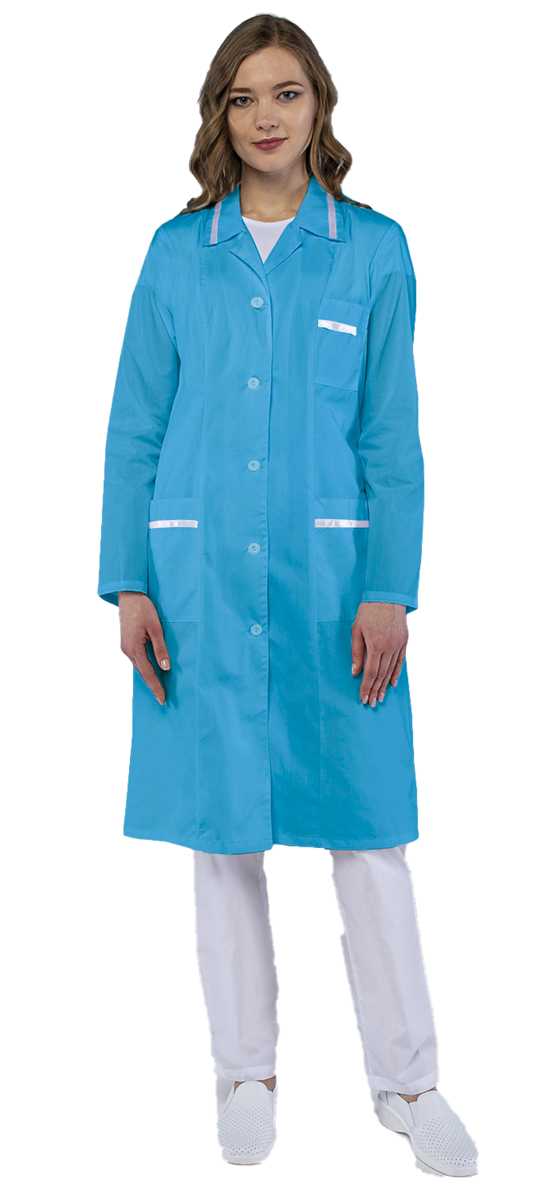 Халат женский Стандарт (тк.ТиСи), голубой Халат женский Стандарт (тк.ТиСи), голубой