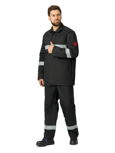 Костюм сварщика WORKER 3 кл.защиты (тк.100% хб,500) КСв №124 W, черный