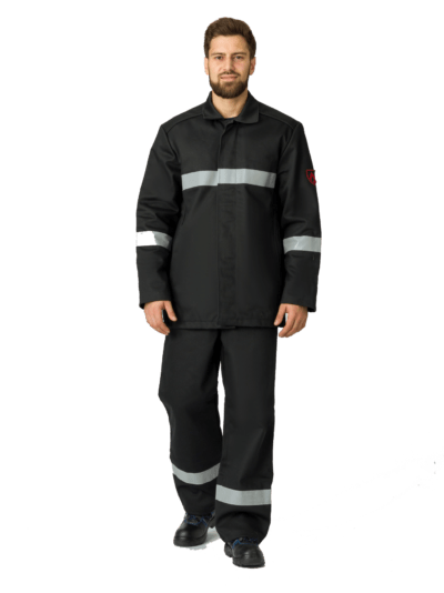Костюм сварщика WORKER 3 кл.защиты (тк.100% хб,500) КСв №124 W, черный