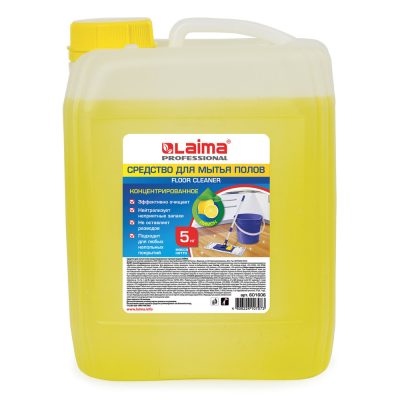Средство для мытья пола 5кг LAIMA PROFESSIONAL концентрат Лимон